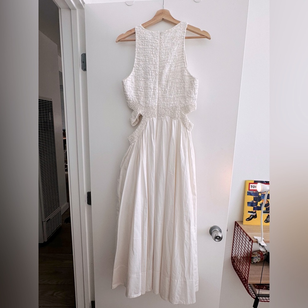 Aja Ivory (White) New Catara Sequin Midi Dress